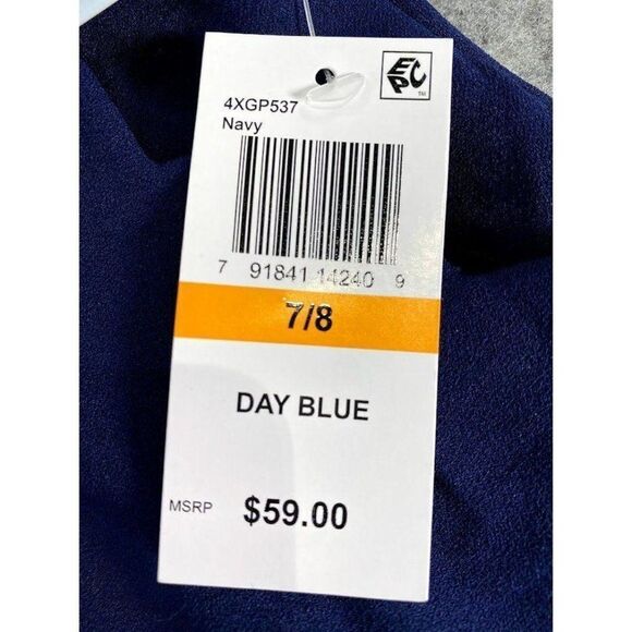 B Darlin Blue Scallop Off The Shoulder Fit Flare Dress Sz 7‎ NEW - Picture 8 of 13